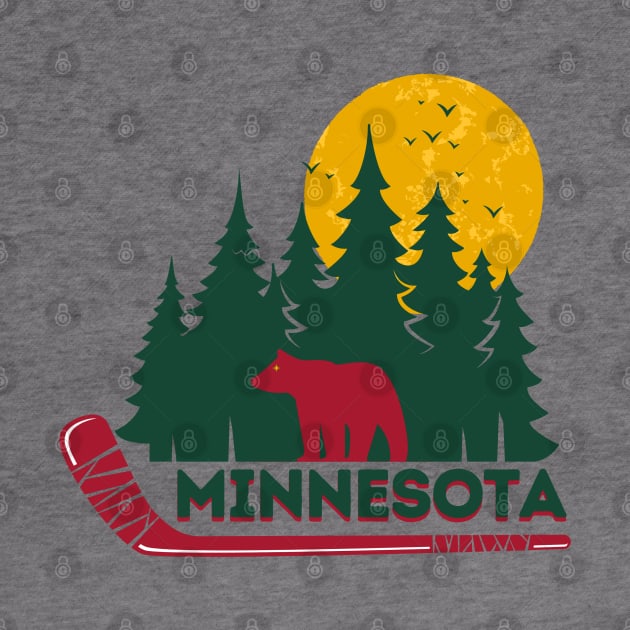 Minnesota Wild "Outdoors" Hockey by SiebergGiftsLLC